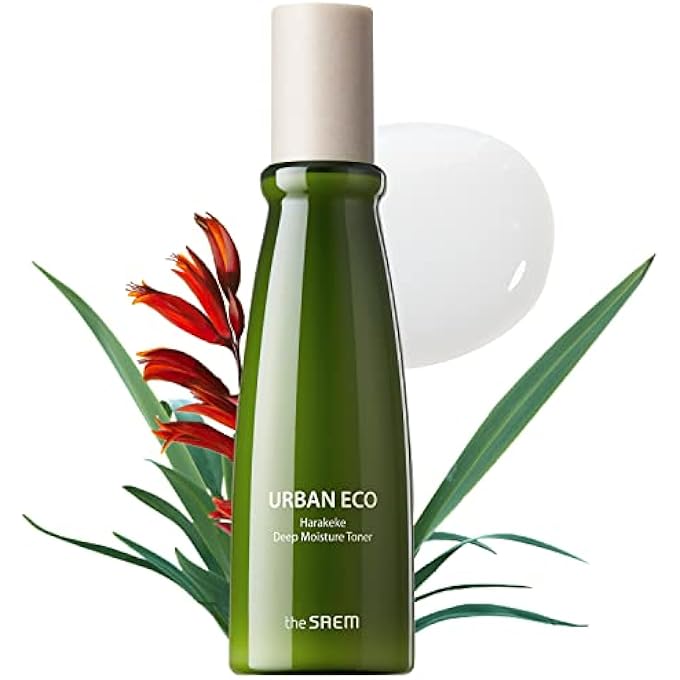 the SAEM [] URBAN ECO HARAKEKE ROOT TONER 180ML - 87% HARAKEKE ROOT EXTRACT, SKIN DEEP MOISTURIZING AND SMOOTH EFFECT, SOFTENING ESSENTIAL TONER - Image 1